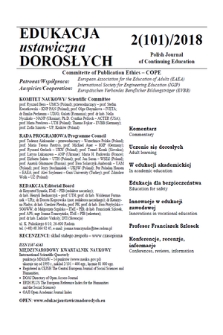 Edukacja Ustawiczna Dorosłych : międzynarodowy kwartalnik naukowy = Polish Journal of Continuing Education : international scientific quarterly. 2018, 2