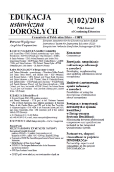 Edukacja Ustawiczna Dorosłych : międzynarodowy kwartalnik naukowy = Polish Journal of Continuing Education : international scientific quarterly. 2018, 3
