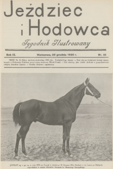 Jeździec i Hodowca : tygodnik ilustrowany. R.9, 1930, nr 51