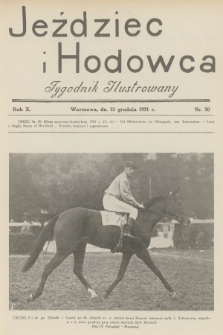 Jeździec i Hodowca : tygodnik ilustrowany. R.10, 1931, nr 50