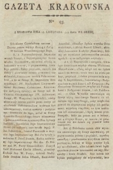 Gazeta Krakowska. 1812, nr 93