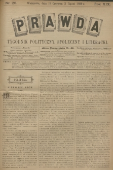 Prawda : tygodnik polityczny, społeczny i literacki. R.18, 1899, nr 26