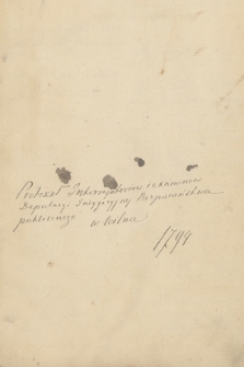 „Protokół interrogatoriów i examinów deputacyi indygacyjnej bezpieczeństwa publicznego, w Wilnie 1794”