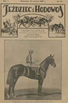 Jeździec i Hodowca. R.1, 1922, nr 24