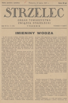 Strzelec : organ Towarzystwa Związek Strzelecki. R.7, 1927, nr 11