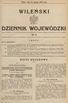 Wileński Dziennik Wojewódzki. 1936, nr 3
