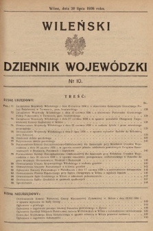Wileński Dziennik Wojewódzki. 1936, nr 10