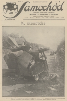 Samochód : ilustrowany tygodnik : zagadnienia nowoczesnej komunikacji : technika, praktyka, kronika. R.3, 1930, nr 5