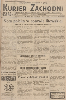Kurjer Zachodni Iskra : dziennik polityczny, gospodarczy i literacki. R.19, 1928, nr 207