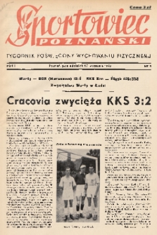 Sportowiec Poznański : tygodnik poświęcony wychowaniu fizycznemu. R.1, 1945, nr 8