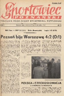 Sportowiec Poznański : tygodnik poświęcony wychowaniu fizycznemu. R.1, 1945, nr 13