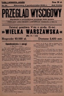 Przegląd Wyścigowy. R.33, 1946, nr 20