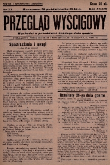 Przegląd Wyścigowy. R.33, 1946, nr 23