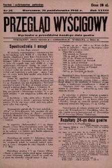 Przegląd Wyścigowy. R.33, 1946, nr 26
