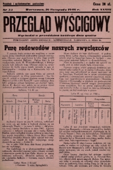 Przegląd Wyścigowy. R.33, 1946, nr 33