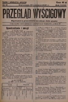 Przegląd Wyścigowy. R.34, 1947, nr 11