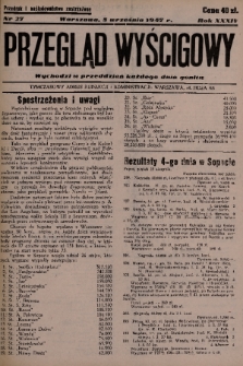 Przegląd Wyścigowy. R.34, 1947, nr 27