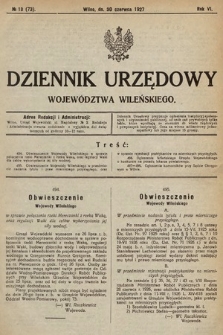 Dziennik Urzędowy Województwa Wileńskiego. 1927, nr 13