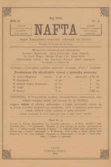 Nafta : organ Towarzystwa Techników Naftowych we Lwowie. R.2, 1894, nr 5