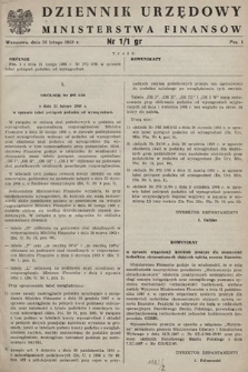 Dziennik Urzędowy Ministerstwa Finansów. 1968, nr 1/1 gr