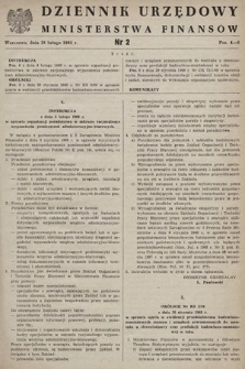Dziennik Urzędowy Ministerstwa Finansów. 1968, nr 2
