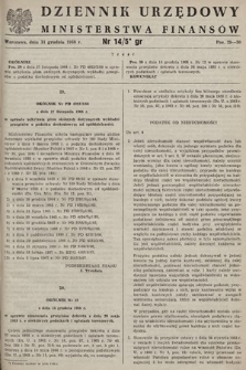 Dziennik Urzędowy Ministerstwa Finansów. 1968, nr 14