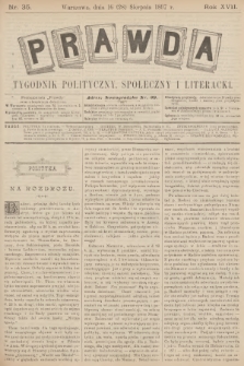 Prawda : tygodnik polityczny, społeczny i literacki. R.17, 1897, nr 35