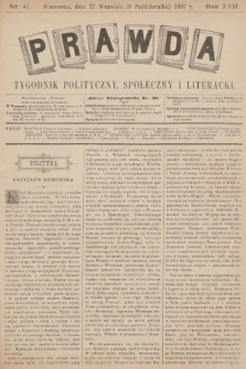 Prawda : tygodnik polityczny, społeczny i literacki. R.17, 1897, nr 41