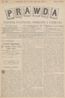 Prawda : tygodnik polityczny, społeczny i literacki. R.17, 1897, nr 48