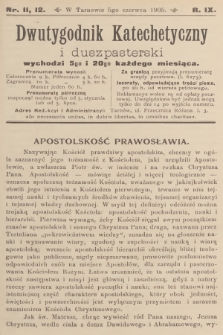 Dwutygodnik Katechetyczny i Duszpasterski. R.9, 1905, nr 11-12