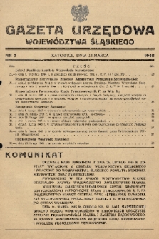 Śląsko-Dąbrowski Dziennik Wojewódzki. 1945, nr 3