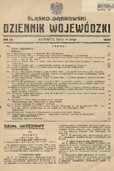 Śląsko-Dąbrowski Dziennik Wojewódzki. 1945, nr 10