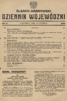 Śląsko-Dąbrowski Dziennik Wojewódzki. 1945, nr 13