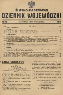 Śląsko-Dąbrowski Dziennik Wojewódzki. 1945, nr 15