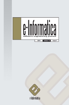 E-Informatica : software engineering journal. Vol. 13, 2019