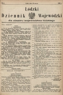 Łódzki Dziennik Wojewódzki dla Obszaru Województwa Łódzkiego. 1949, nr 6