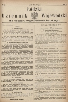 Łódzki Dziennik Wojewódzki dla Obszaru Województwa Łódzkiego. 1949, nr 13