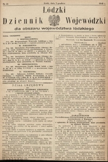 Łódzki Dziennik Wojewódzki dla Obszaru Województwa Łódzkiego. 1949, nr 23