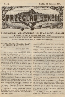 Przegląd Sokoli : organ Okręgu I (Krakowskiego) Pol. Tow. Gimnast. Sokolich. R.1, 1909, nr 22