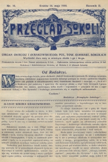 Przegląd Sokoli : organ Okręgu I (Krakowskiego) Pol. Tow. Gimnast. Sokolich. R.2, 1910, nr 10