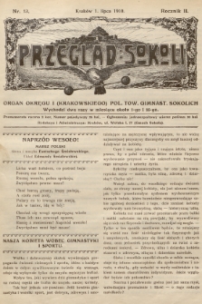 Przegląd Sokoli : organ Okręgu I (Krakowskiego) Pol. Tow. Gimnast. Sokolich. R.2, 1910, nr 13