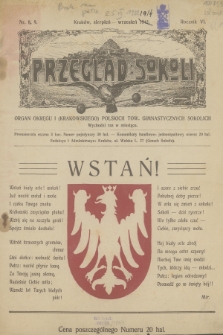 Przegląd Sokoli : organ Okręgu I (Krakowskiego) Polskich Tow. Gimnastycznych Sokolich. R.6, 1914, nr 8-9
