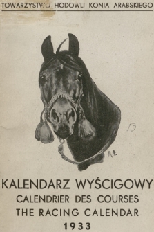 Kalendarz Wyścigowy. 1933