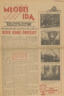 Młodzi Idą : organ Komitetu Centralnego Organizacji Młodzieży TUR. 1947, nr 50