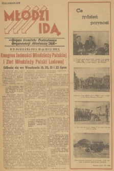 Młodzi Idą : organ Komitetu Centralnego Organizacji Młodzieży TUR. 1948, nr 21