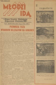 Młodzi Idą : organ Komitetu Centralnego Organizacji Młodzieży TUR. 1948, nr 27
