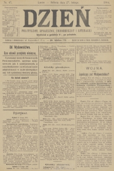 Dzień Polityczny, Społeczny, Ekonomiczny i Literacki. 1904, nr 47