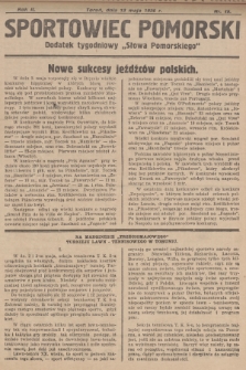 Sportowiec Pomorski : dodatek tygodniowy „Słowa Pomorskiego”. R.2, 1926, nr 19