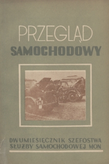 Przegląd Samochodowy : dwumiesięcznik Szefostwa Służby Samochodowej MON. R.8, 1954, Zeszyt 5