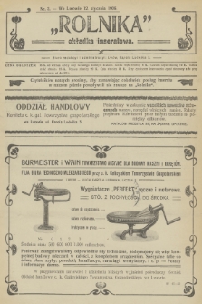 Rolnik : organ c. k. Galicyjskiego Towarzystwa Gospodarskiego. R.39, T.71, 1906, nr 3 + dod.